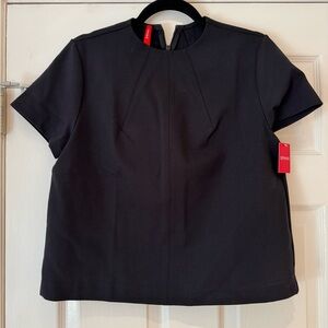 SPANX Black Boxy Blouse NWT